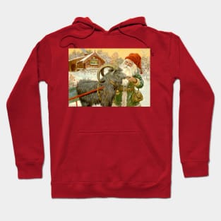 “The Sled Goat” by Jenny Nystrom Hoodie